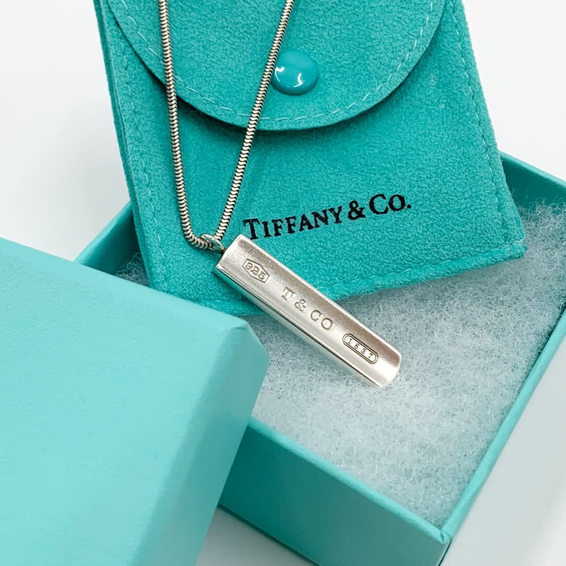 티파니 실버바 펜던트 실버 목걸이 풀구성 NO.104 상품이미지1