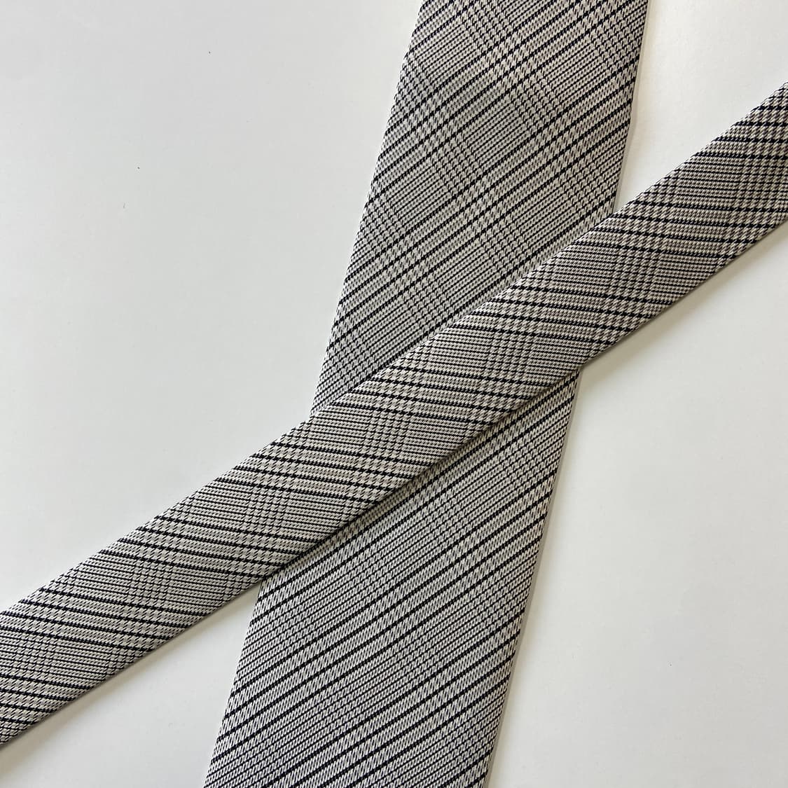 새상품급 DOMO 체크 실크넥타이  상품이미지4