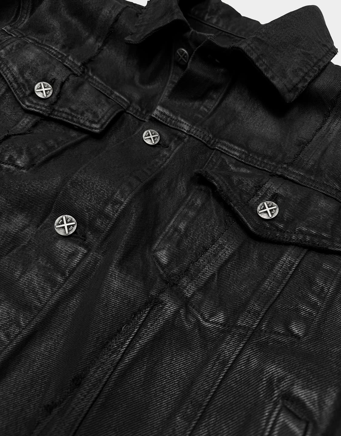 Dark Washed Distressed Denim Jacket 상품이미지4