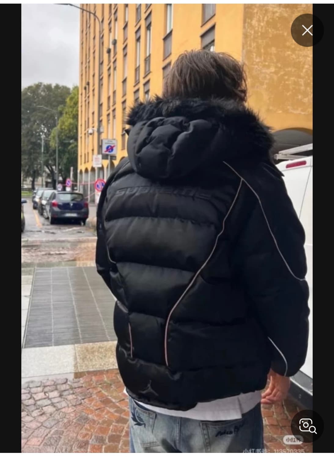 슈프림x조던 퍼퍼 자켓 블랙 m사이즈 상품이미지7