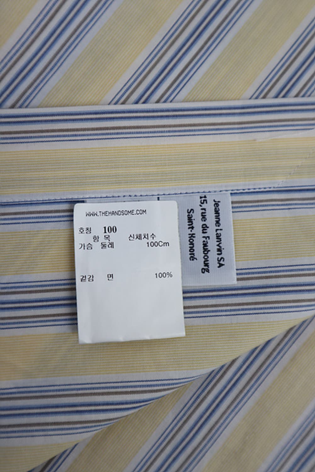 LANVIN 랑방 스트라이프 셔츠 홑겹 한섬 매장판  상품이미지6