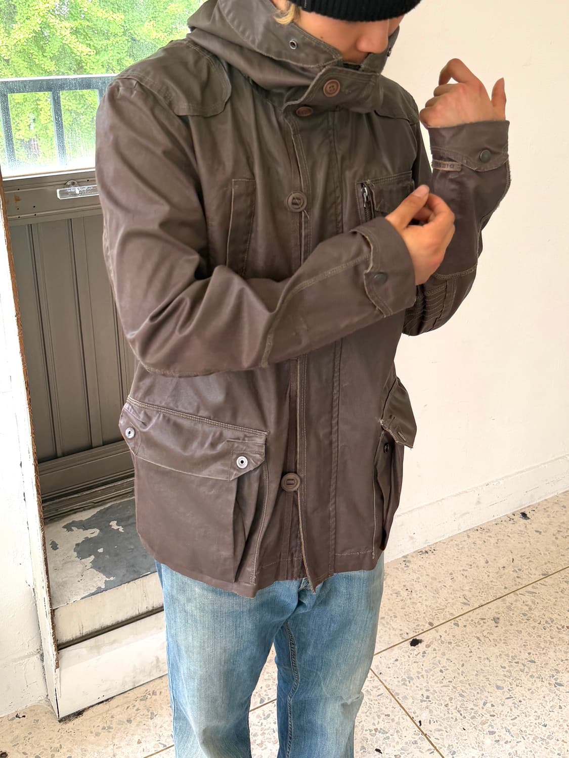 DIESEL 왁스 후디 헌팅 필드자켓 상품이미지6