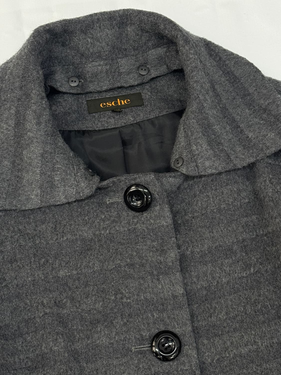 🩶그런지 그레이 단가라 미디 코트🩶 히피 모리걸 카라 러블리 상품이미지4