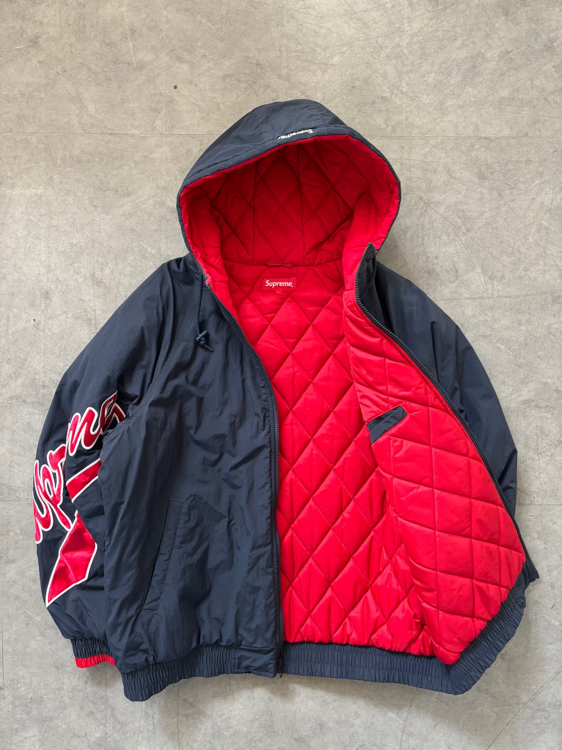 Supreme 슈프림 슬리브 스크립트 사이드 라인 후드 자켓 상품이미지6