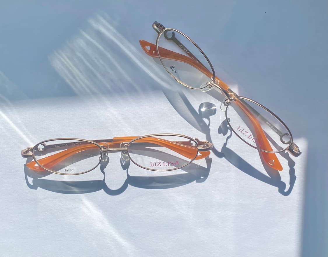 뮤트골드+오렌지브라운 . 리즈리사 안경 긱시크_ 하트갸루 상품이미지1