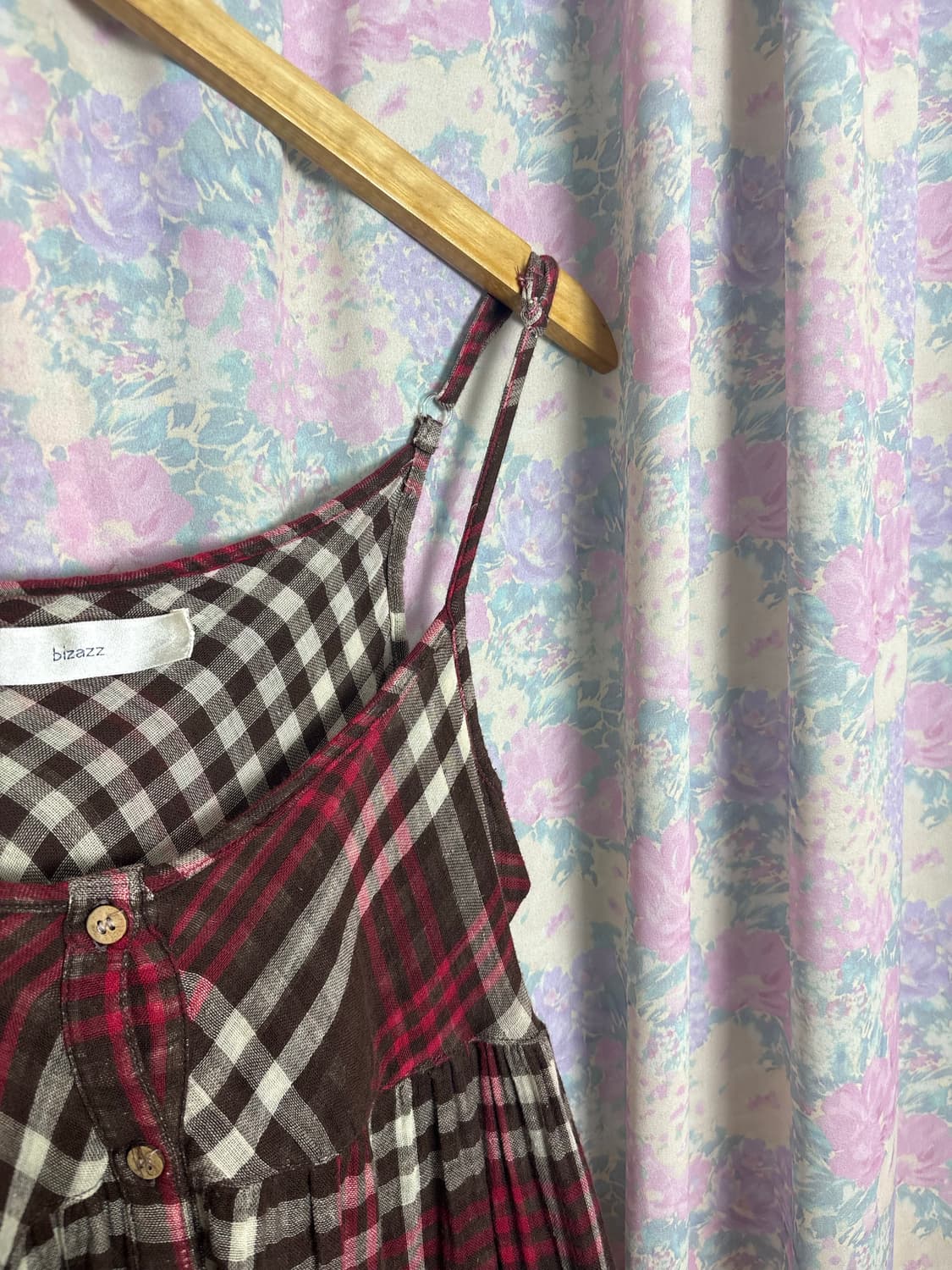 레드 브라운 체크 슬리브리스 상품이미지7