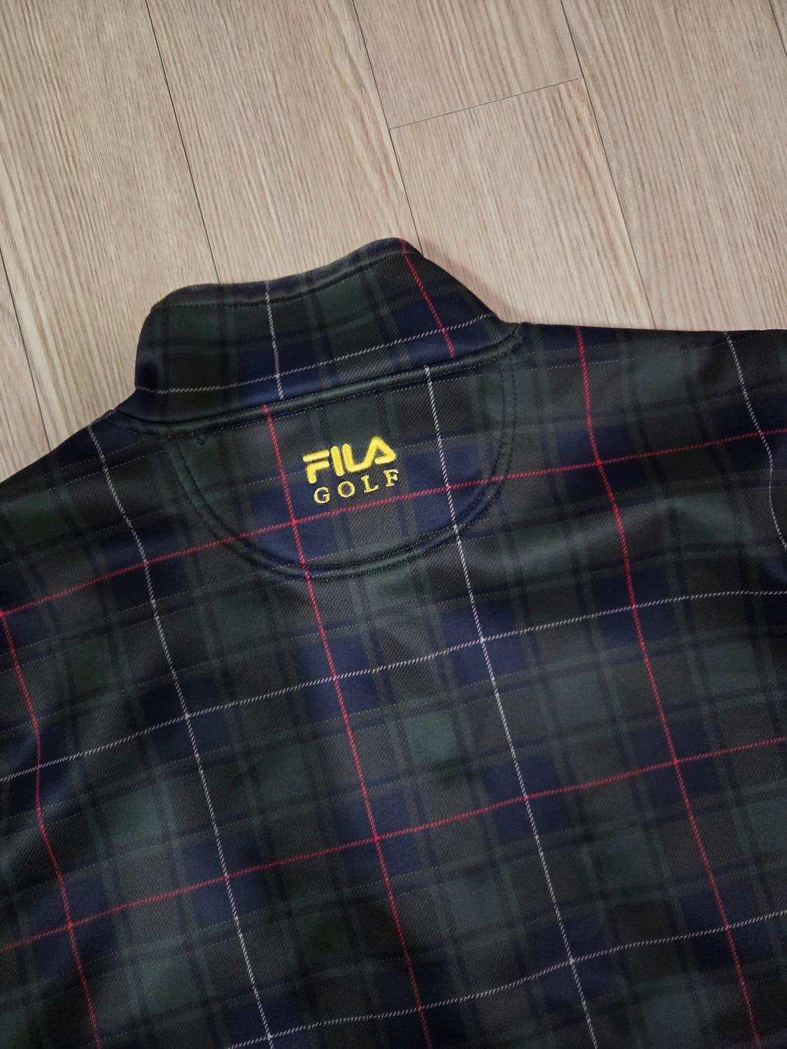 휠라 빈티지 블랙와치 짚업 블루종 재킷 상품이미지7