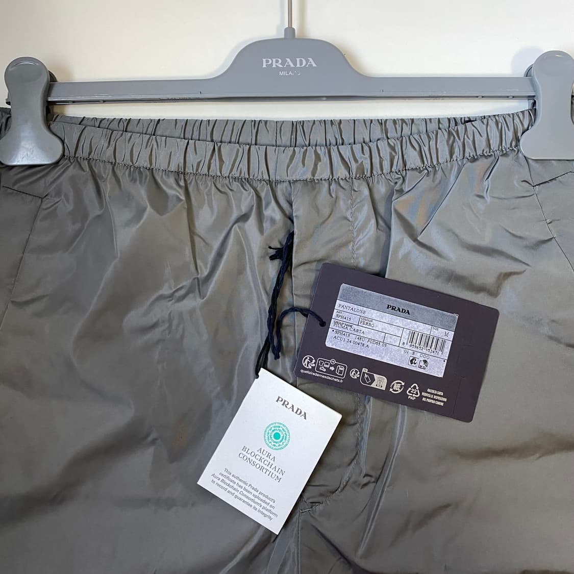 [M] 프라다 라이트 테크니컬 페브릭 팬츠 아이언 그레이 상품이미지4