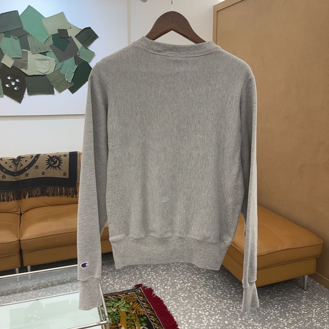 챔피온 리버스위브 자수로고 오버핏 기모 스웻셔츠 맨투맨 90 C06197 상품이미지2