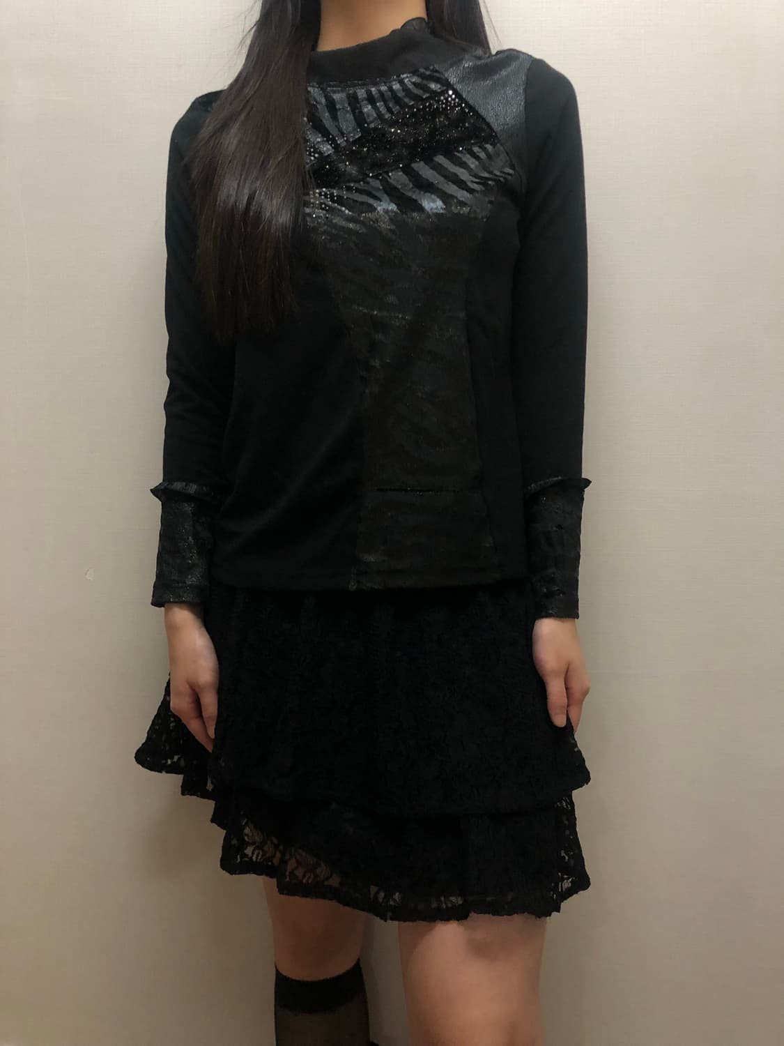 빈티지 블랙 오리엔탈 탑 상품이미지5