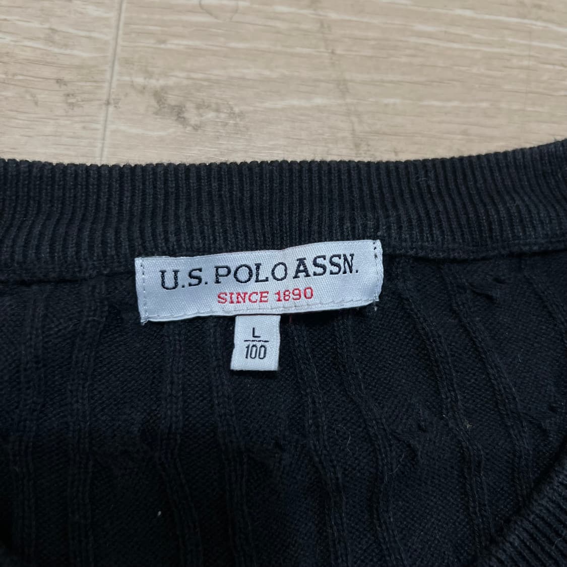 US 폴로 아센 스몰포니 케이블 니트 스웨터 [블랙] L/100 상품이미지5