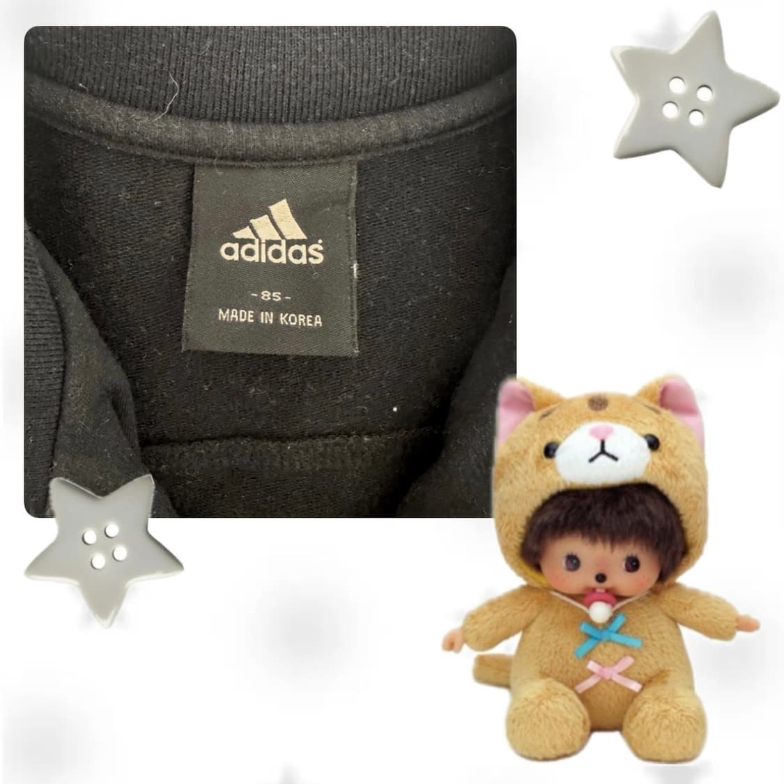 아디다스 블랙 레터링 면집업 85사이즈 판매합니다! 상품이미지2