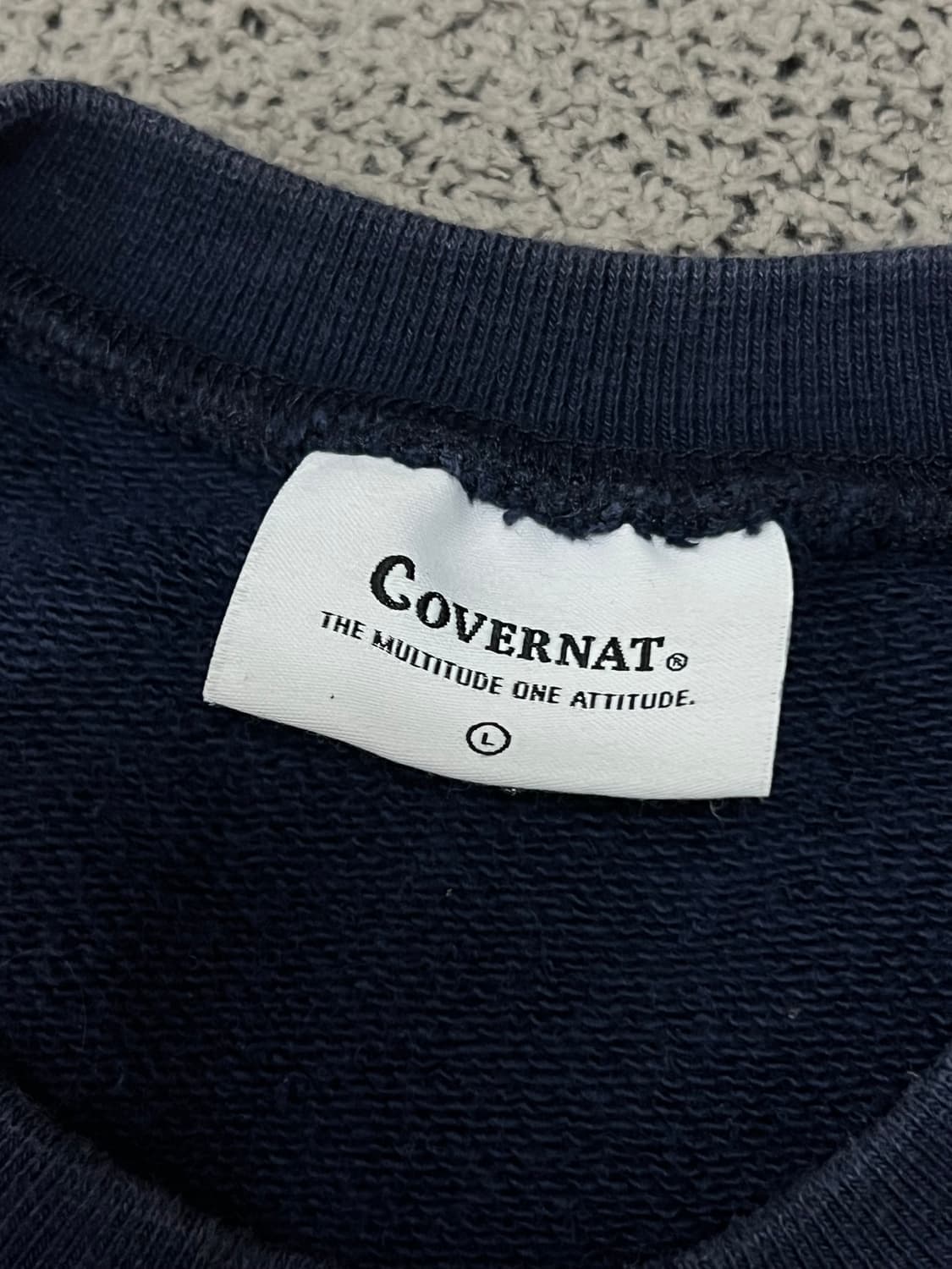 (L) 커버낫 네이비 맨투맨 상품이미지3