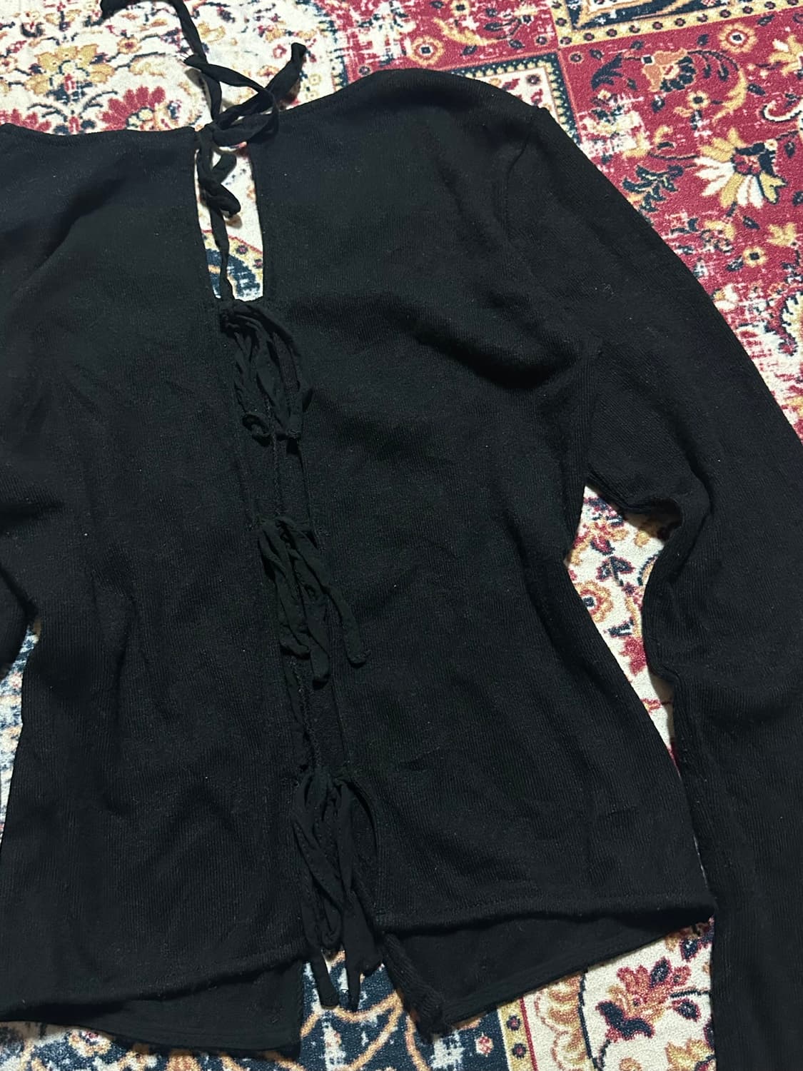 백 리본 디테일 니트 상품이미지3