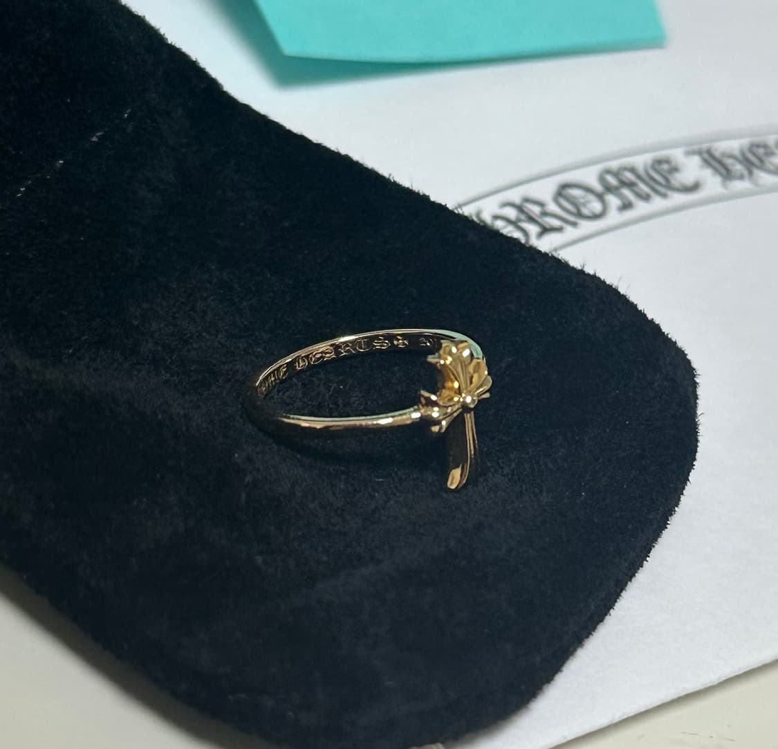 [us 4.5] 크롬하츠 22k 버블검 크로스링 상품이미지3