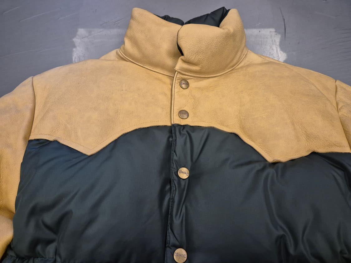 90s H bar C 레더 덕다운 점퍼 상품이미지4