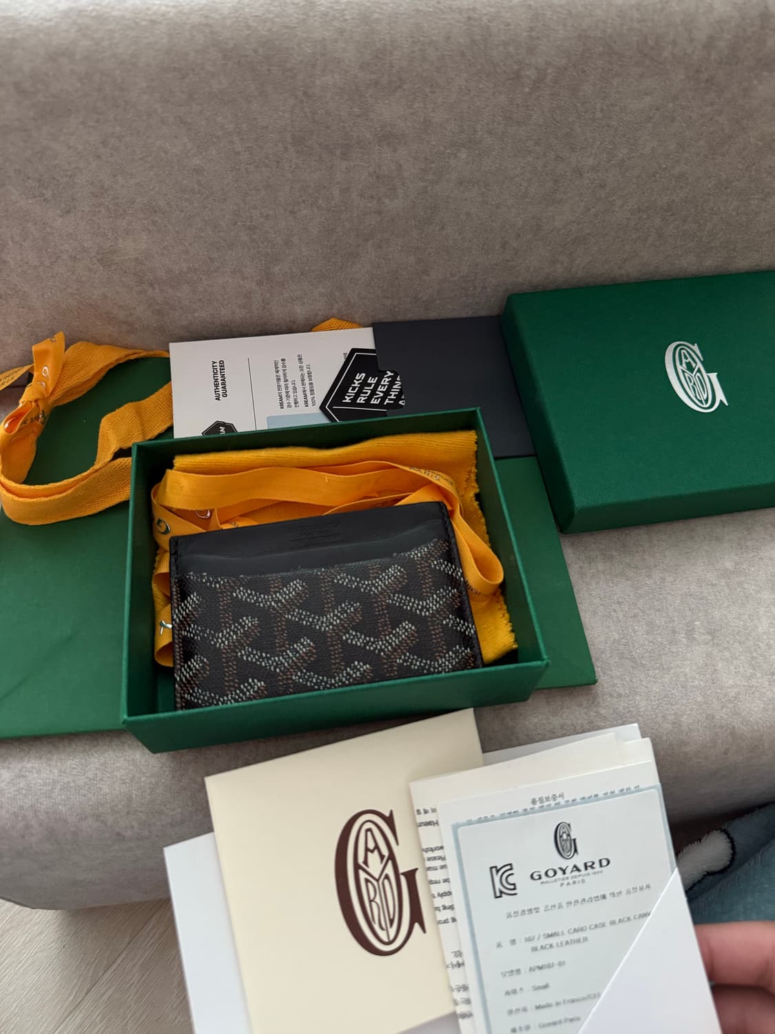 고야드 생쉴피스 카드지갑 블랙 풀구성 크림 상품이미지1