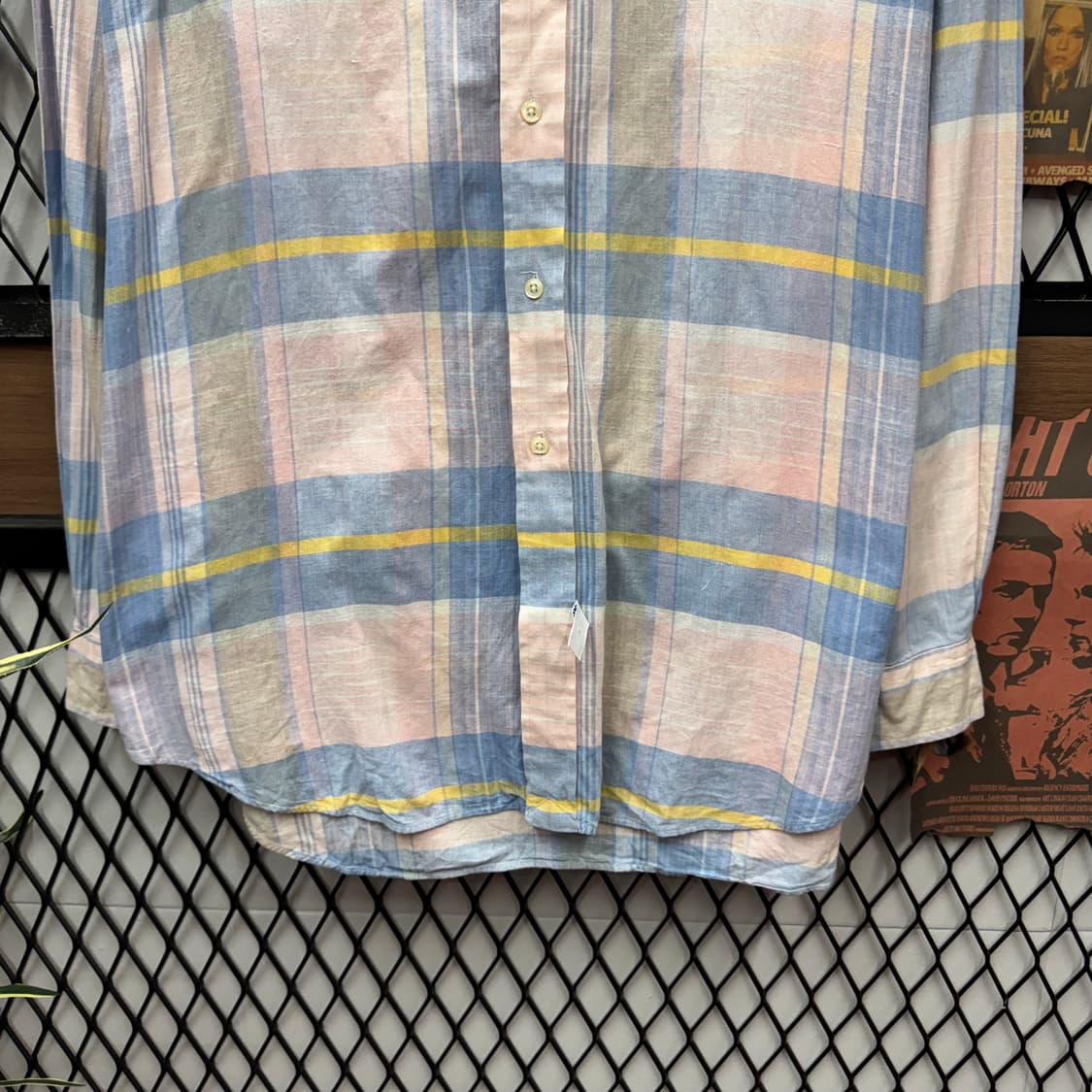 폴로 랄프로렌 멀티컬러 스트라이프 긴팔 셔츠 퍼플 포니 로고 포인트 상품이미지4