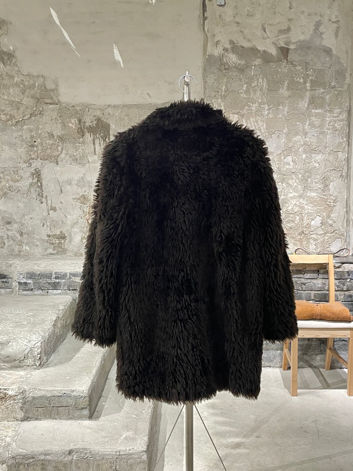 씨 바이 끌로에 다크 브라운 아칼릭 퍼 집업 자켓 상품이미지6