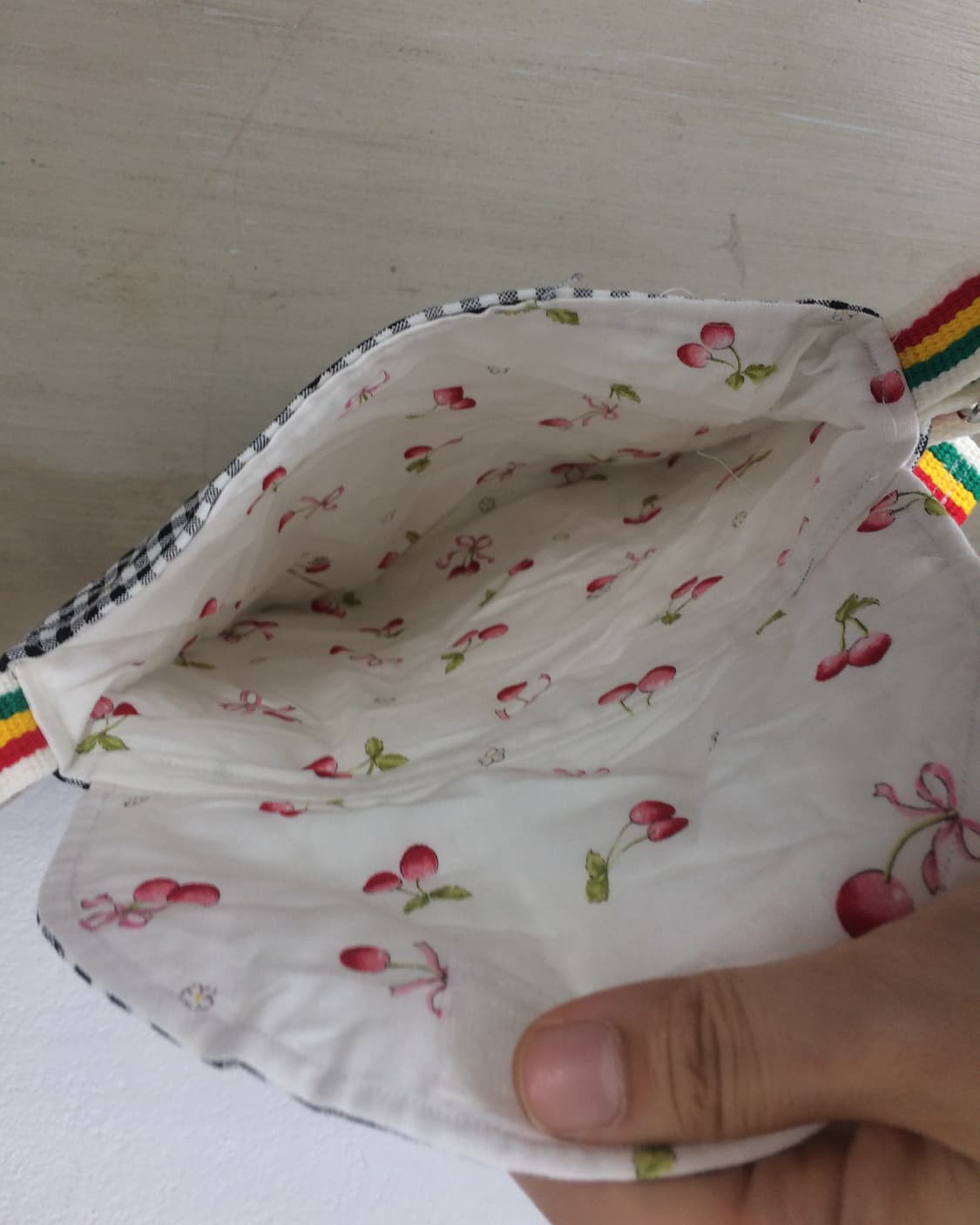 check heart mixed pattern cross bag 상품이미지7