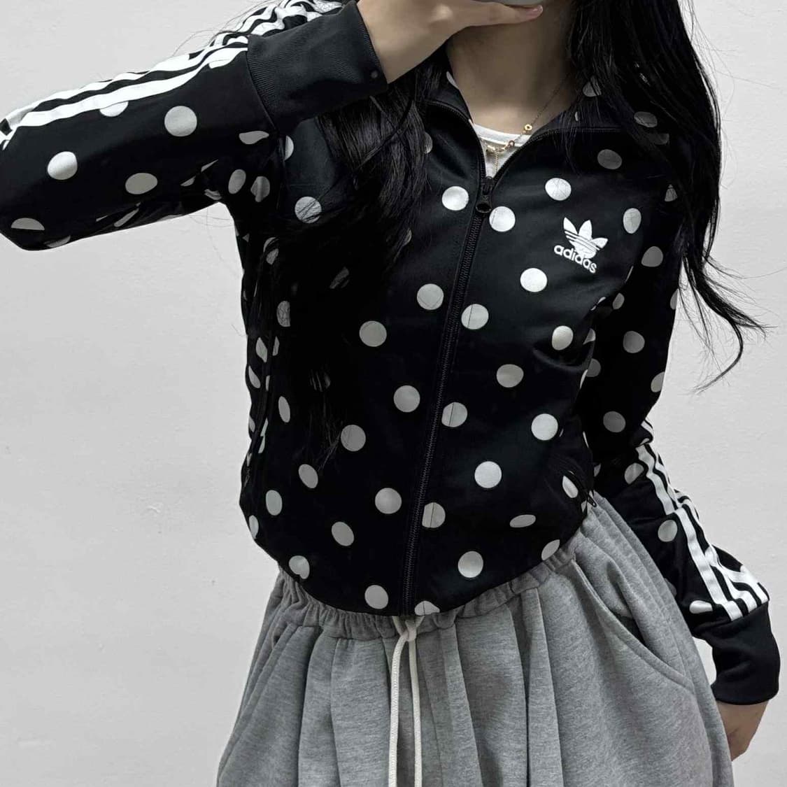 아디다스 y2k 토트 파이어버드 땡땡이 걸즈 핀터깔 트랙탑 희귀져지(85 상품이미지1