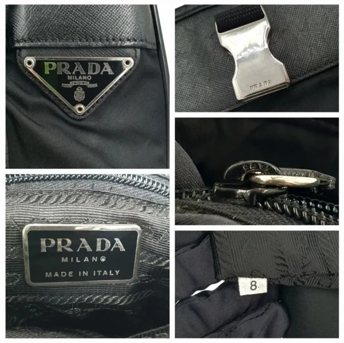 프라다 삼각로고 리나일론 블랙 미니 메신저백 숄더백 상품이미지6