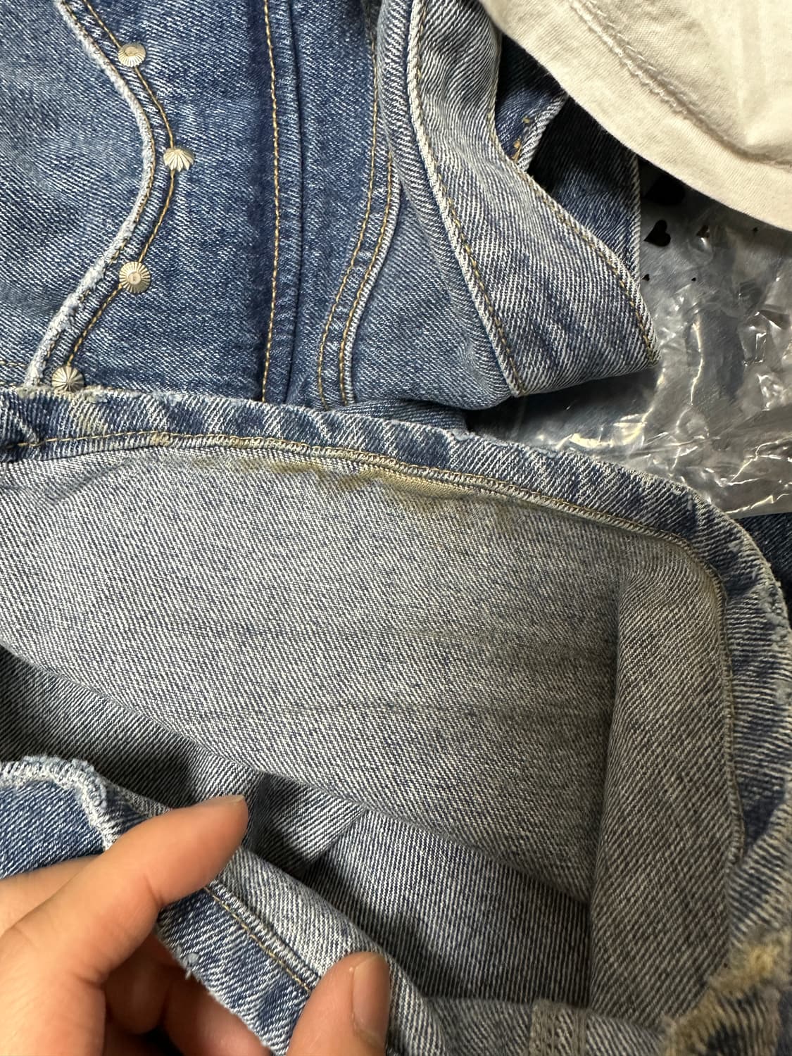 아캄 멀티 스터드 데님 팬츠 블루 상품이미지7