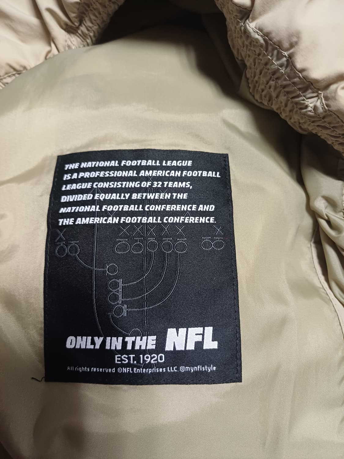 NFL TEAM APPAREL 베이지 넥리스 다운 재킷 XL (Duck 상품이미지8