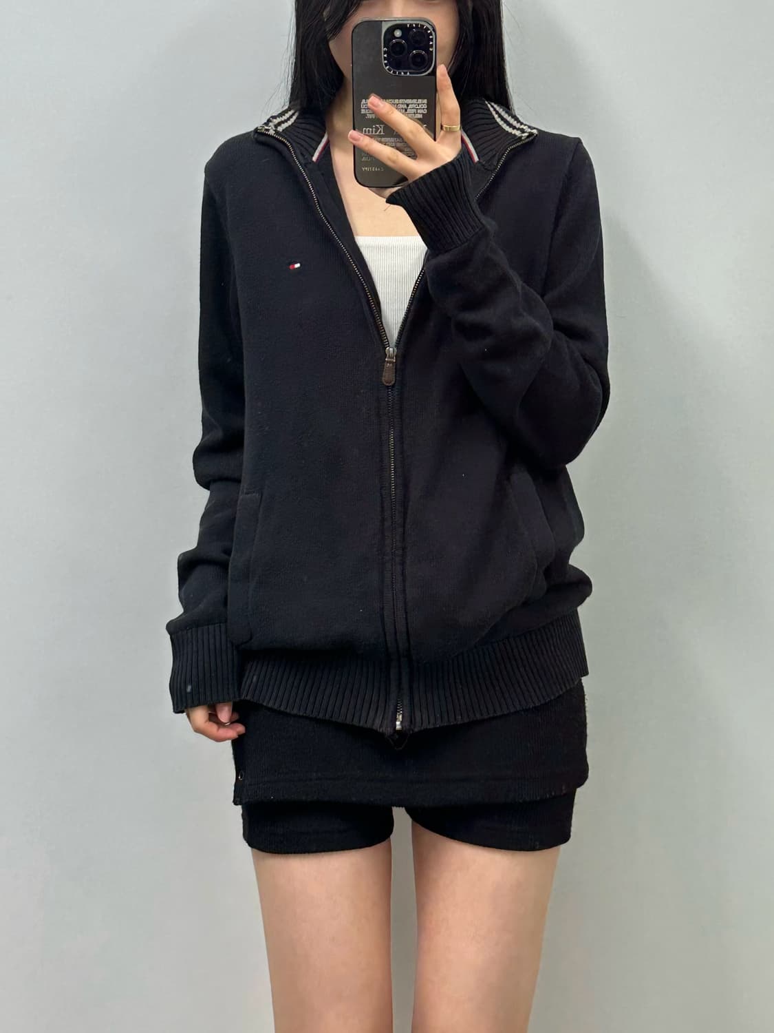 타미힐피거 블랙 가디건 니트 집업 상품이미지1