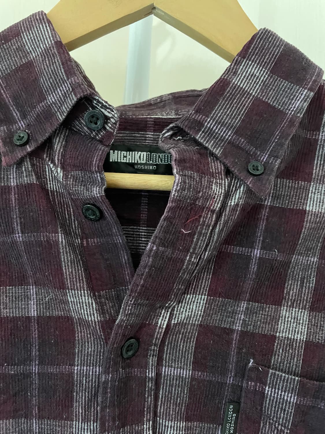 미치코 런던 빈티지 체크 셔츠 상품이미지3