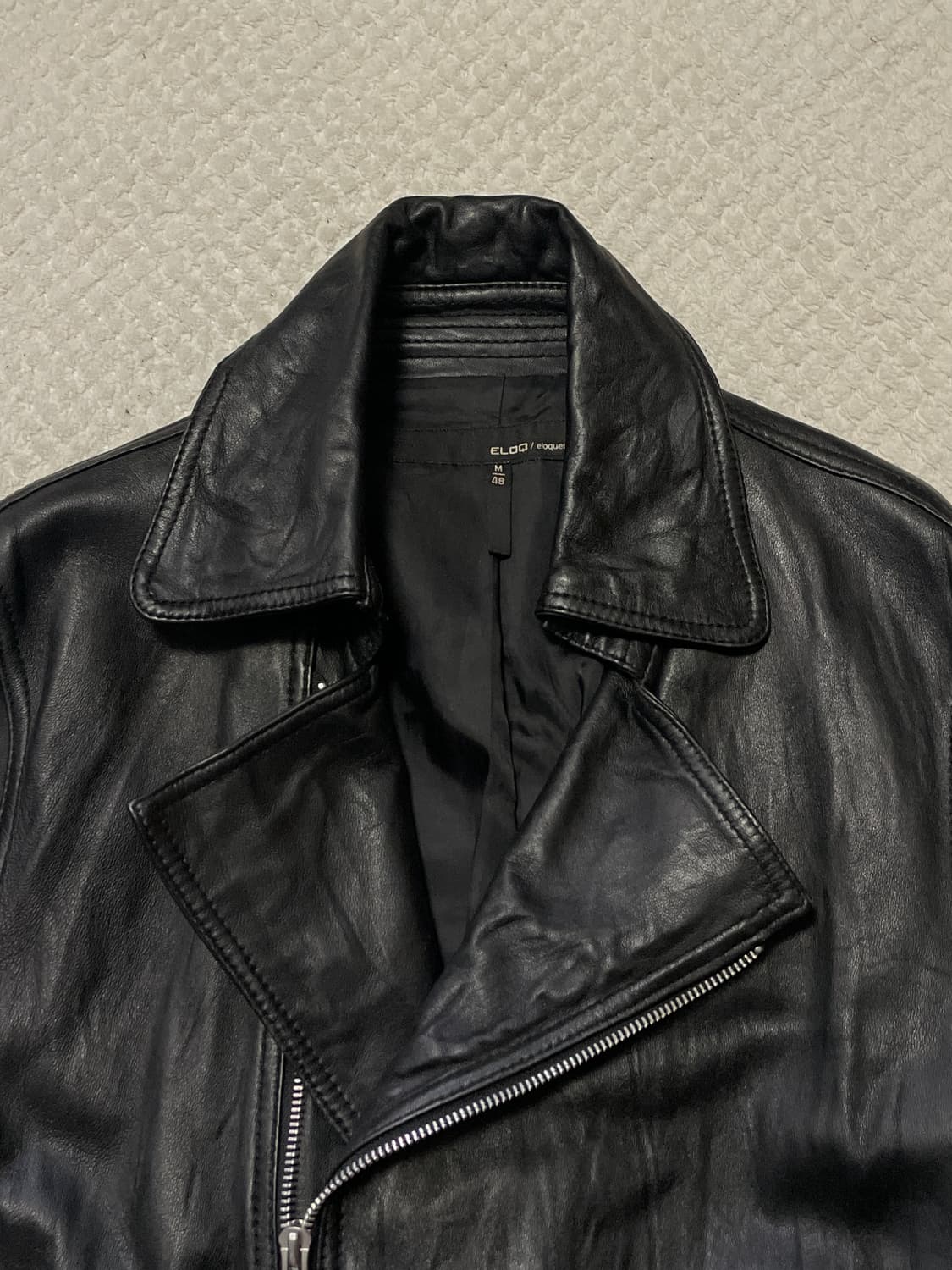 [48] ELOQ 웨스턴 무드 2WAY 램스킨 양가죽 바이커 레더 카코트 상품이미지4