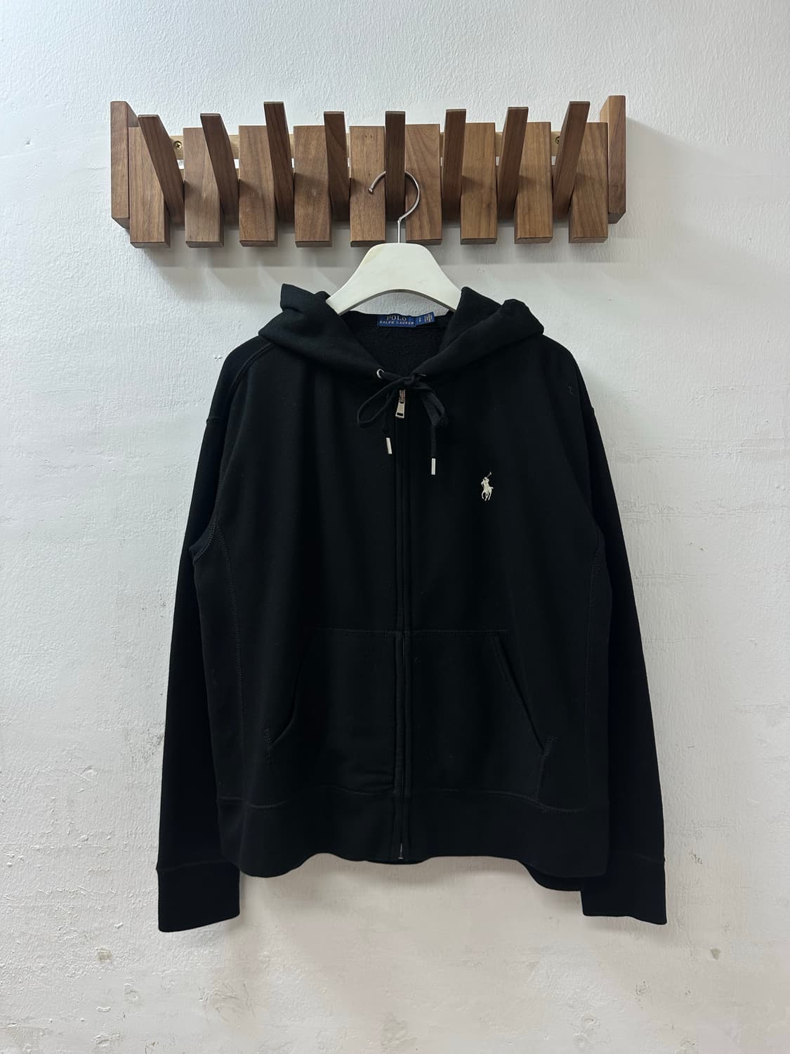 POLO RALPH LAUREN 폴로랄프로렌 블랙 기모 후드집업 상품이미지1