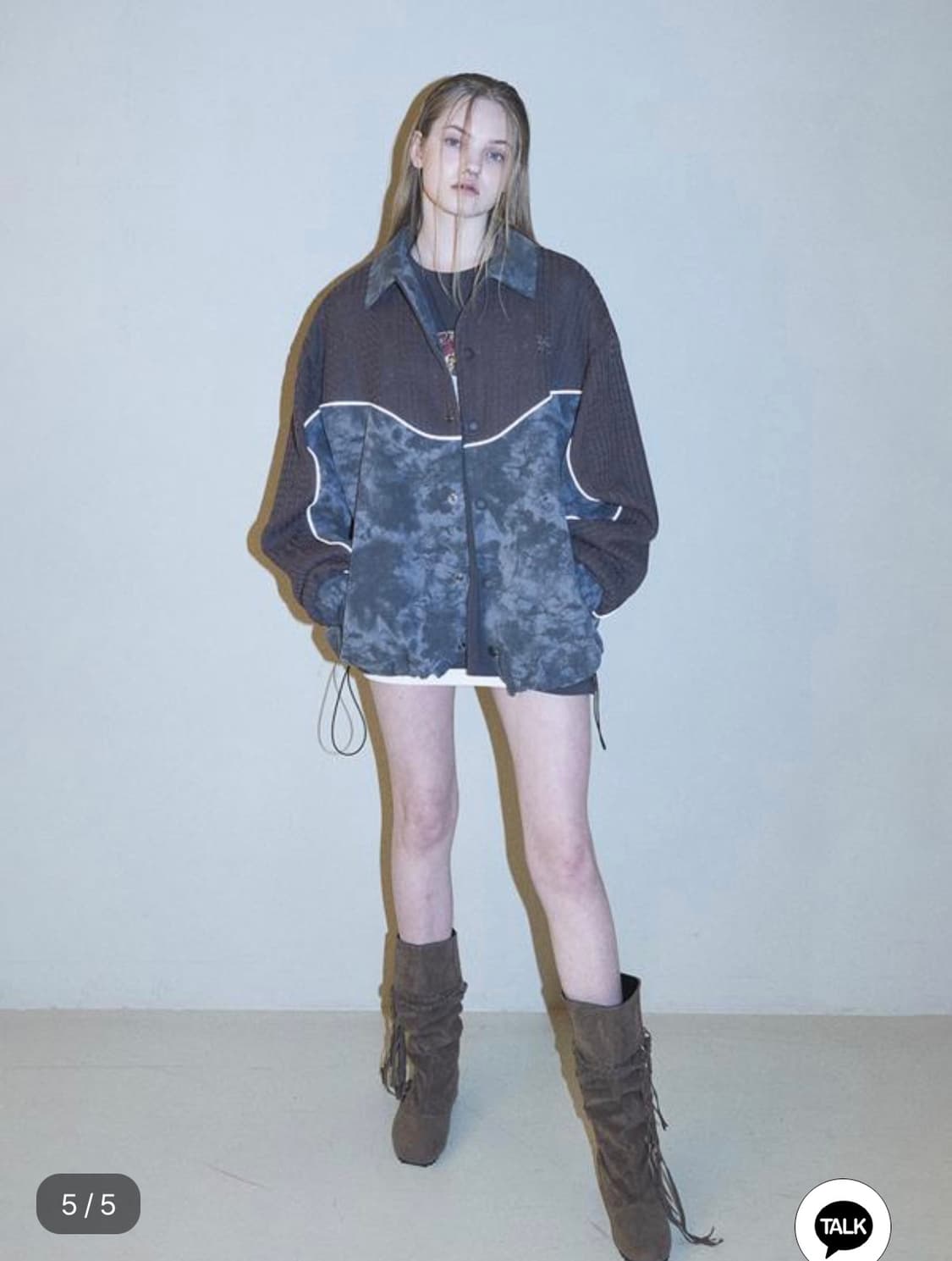 RSSC KNIT & DYED DENIM JACKET - CH/BR 상품이미지5