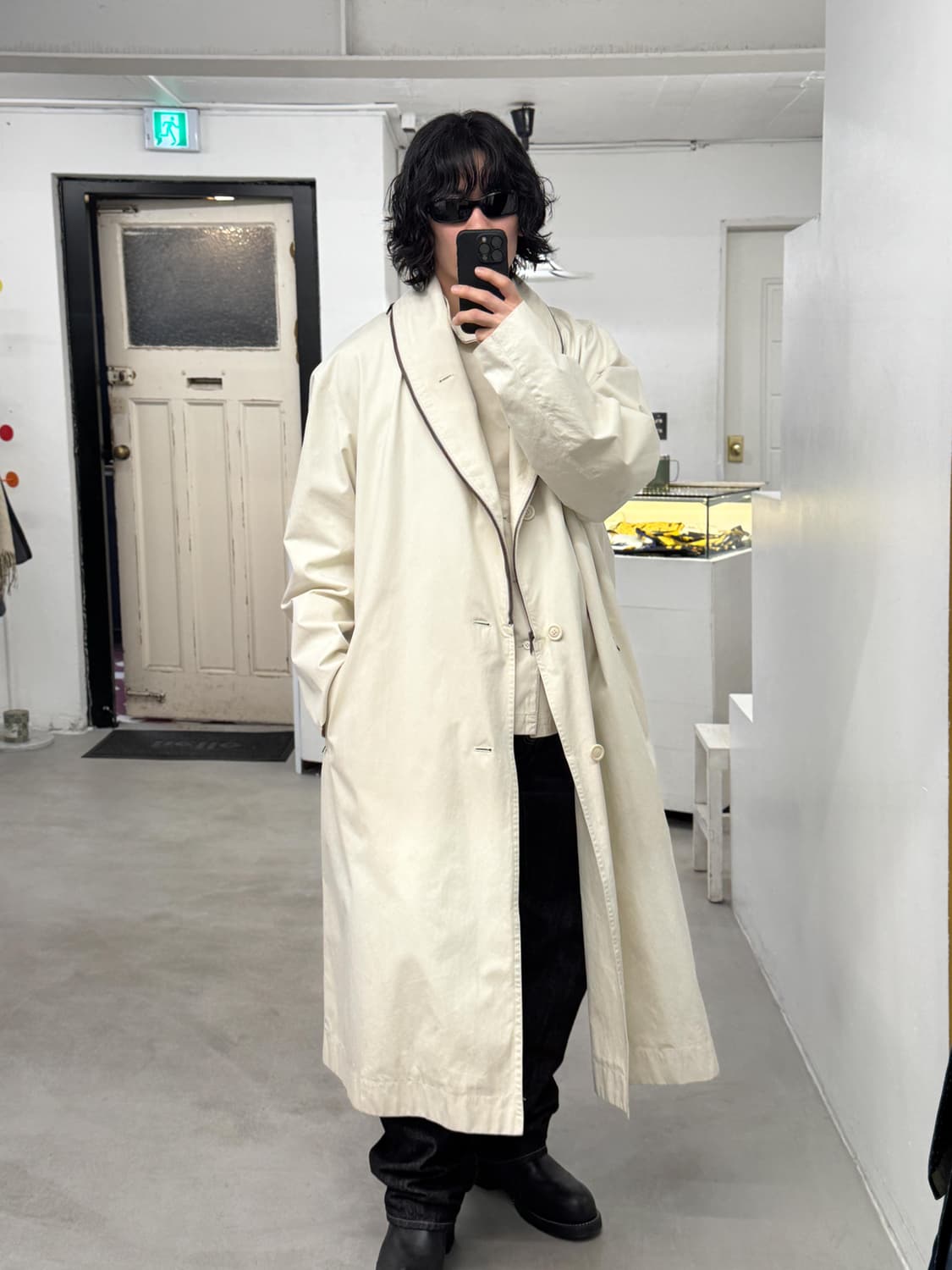 80s 이세이미야케 지퍼 숄카라 코트 상품이미지8