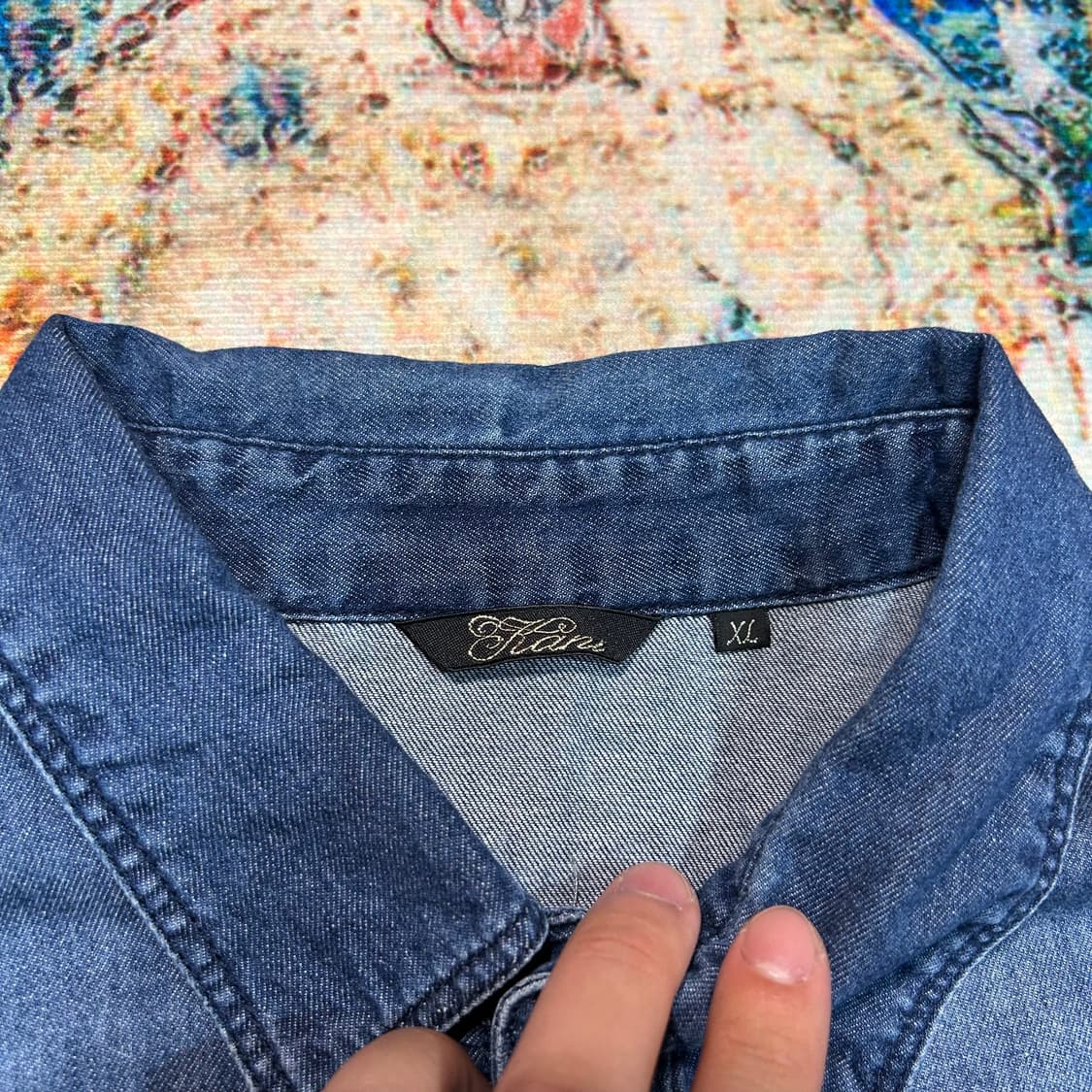 [XL]칼카니 웨스턴 데님 셔츠 상품이미지7