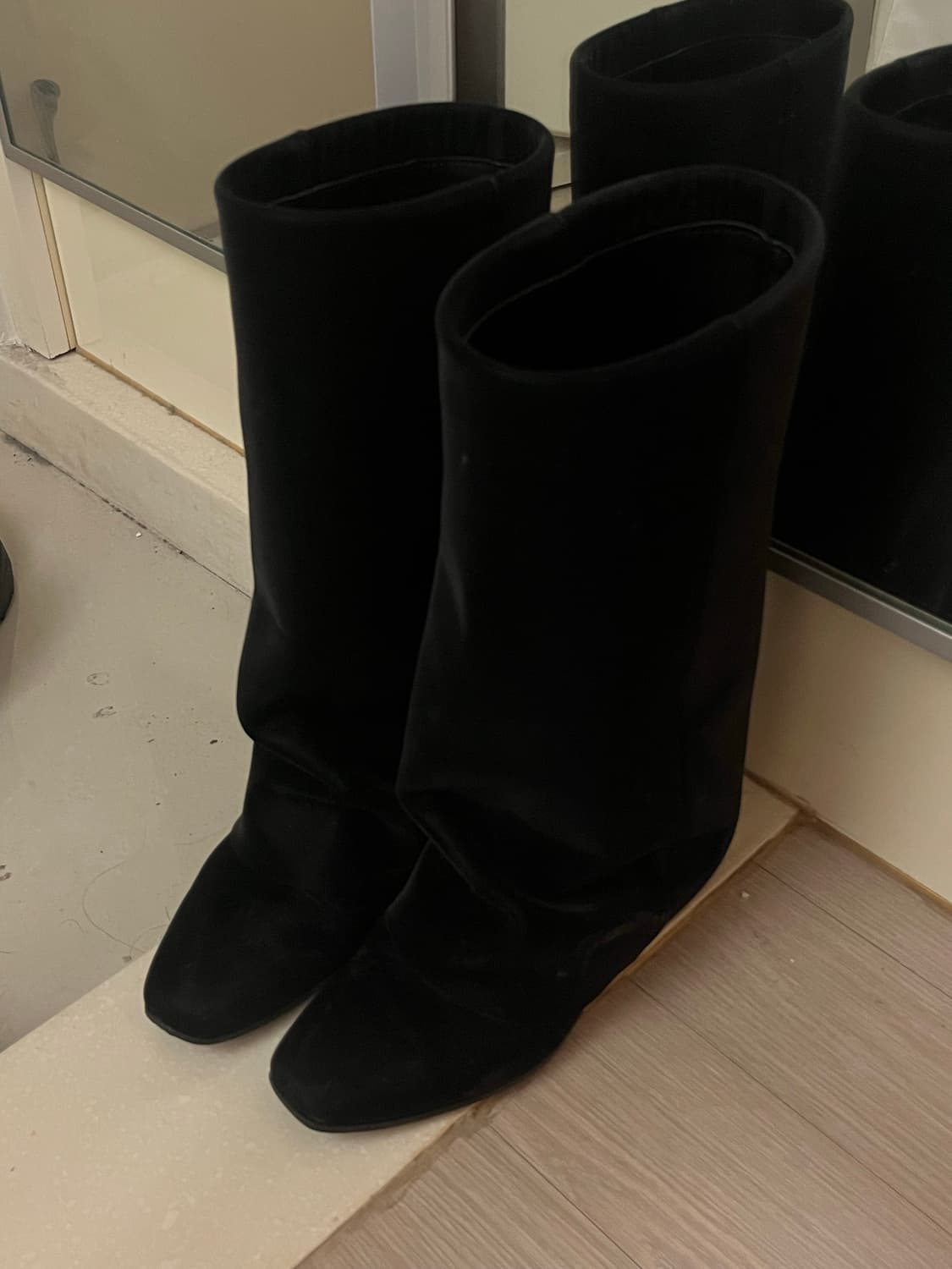 Wrinkle leather boots (black) 상품이미지7