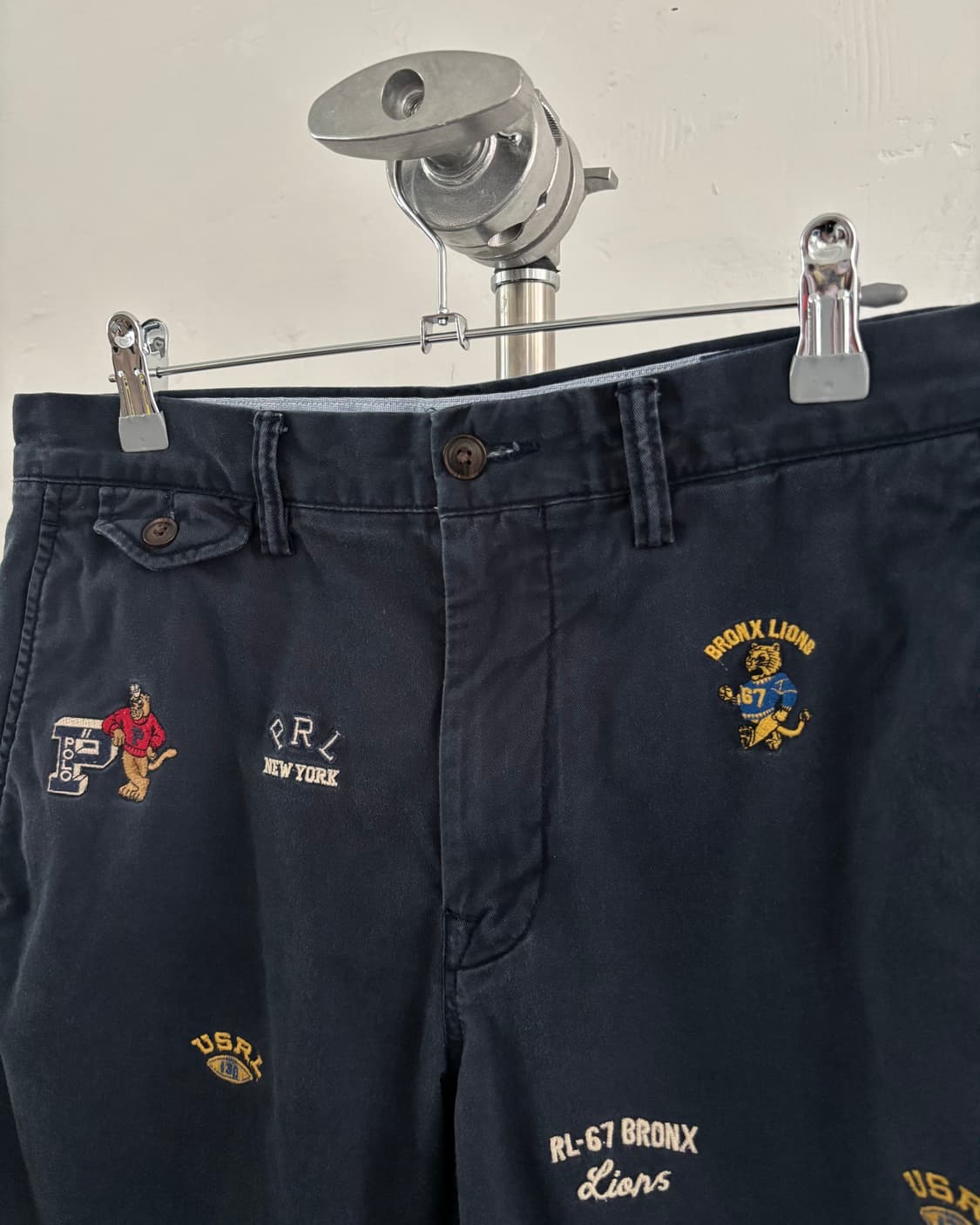 Polo 폴로 랄프 로렌 신형 라벨 네이비 엠브로이드 숏츠 상품이미지3