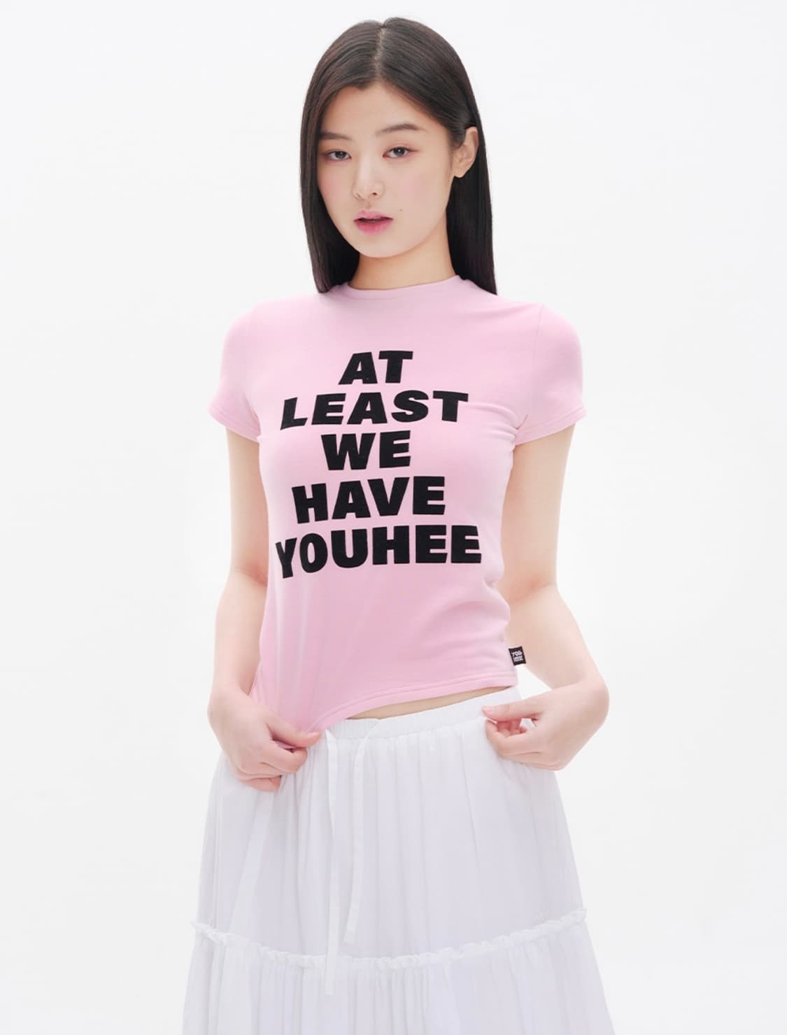 유희 - lettering T-shirt pink 상품이미지4