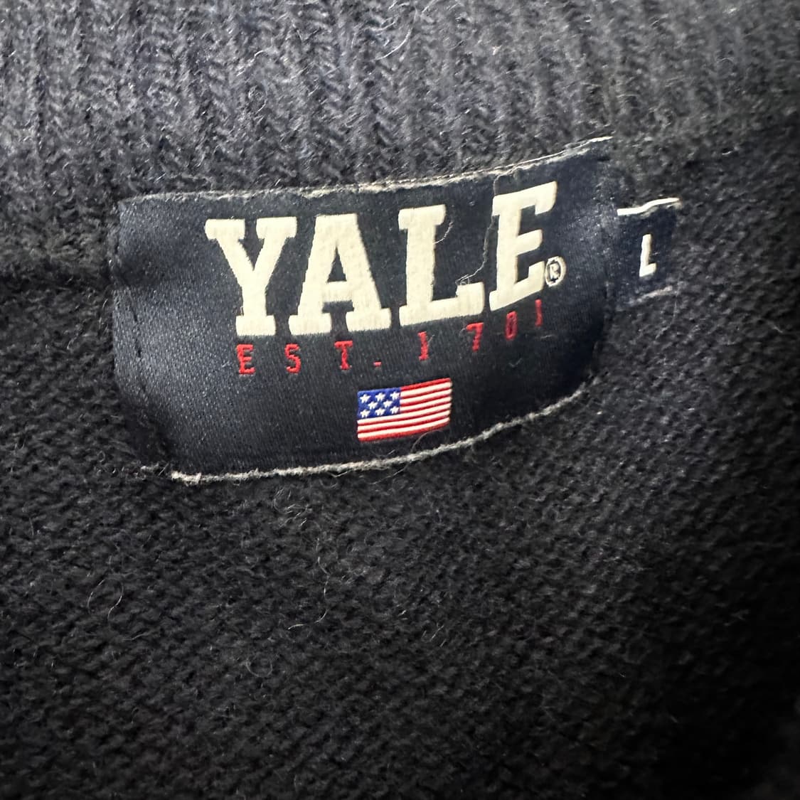 YALE 예일 불독 니트 네이비 L 상품이미지3