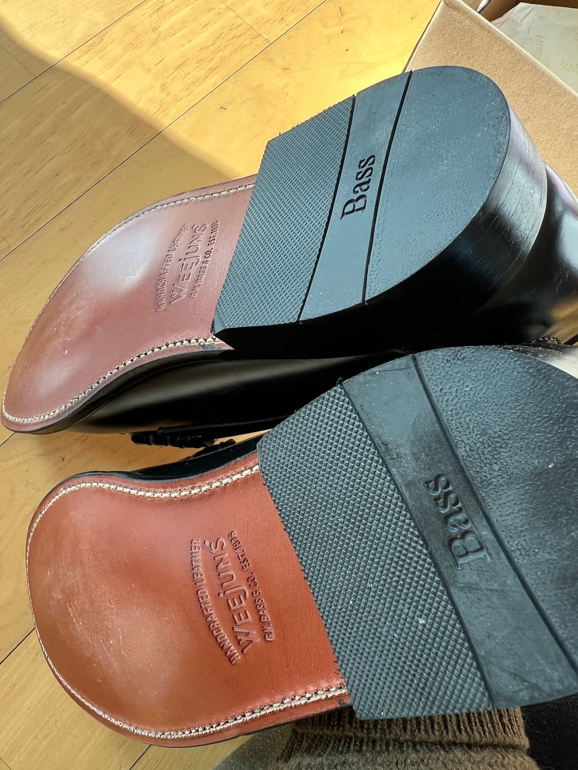 GH BASS Weejun 위준 로퍼 블랙화이트 285 새상품 상품이미지5