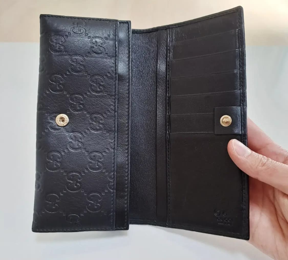 ​[정품] 구찌 클래식 시그니처 레더 장지갑
 (블랙) 상품이미지2