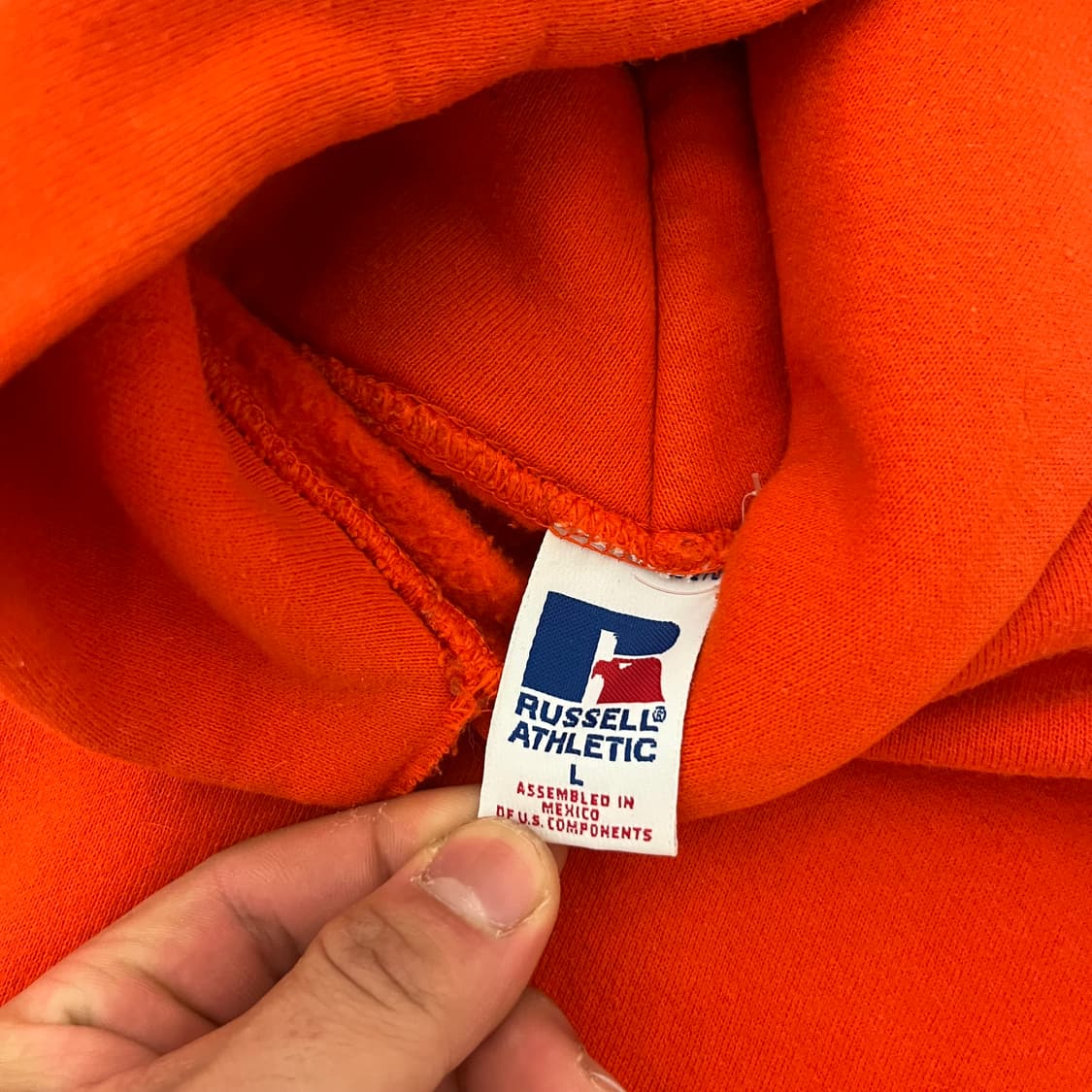 [L] 90s 빈티지 러셀 후드 오렌지 상품이미지2