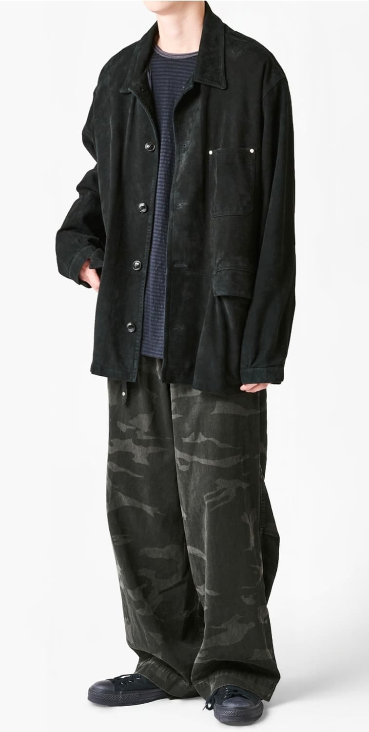 [3,L][새상품] 이얼즈어고 워시드 고트 스킨 프렌치 워크 레더 자켓 상품이미지2