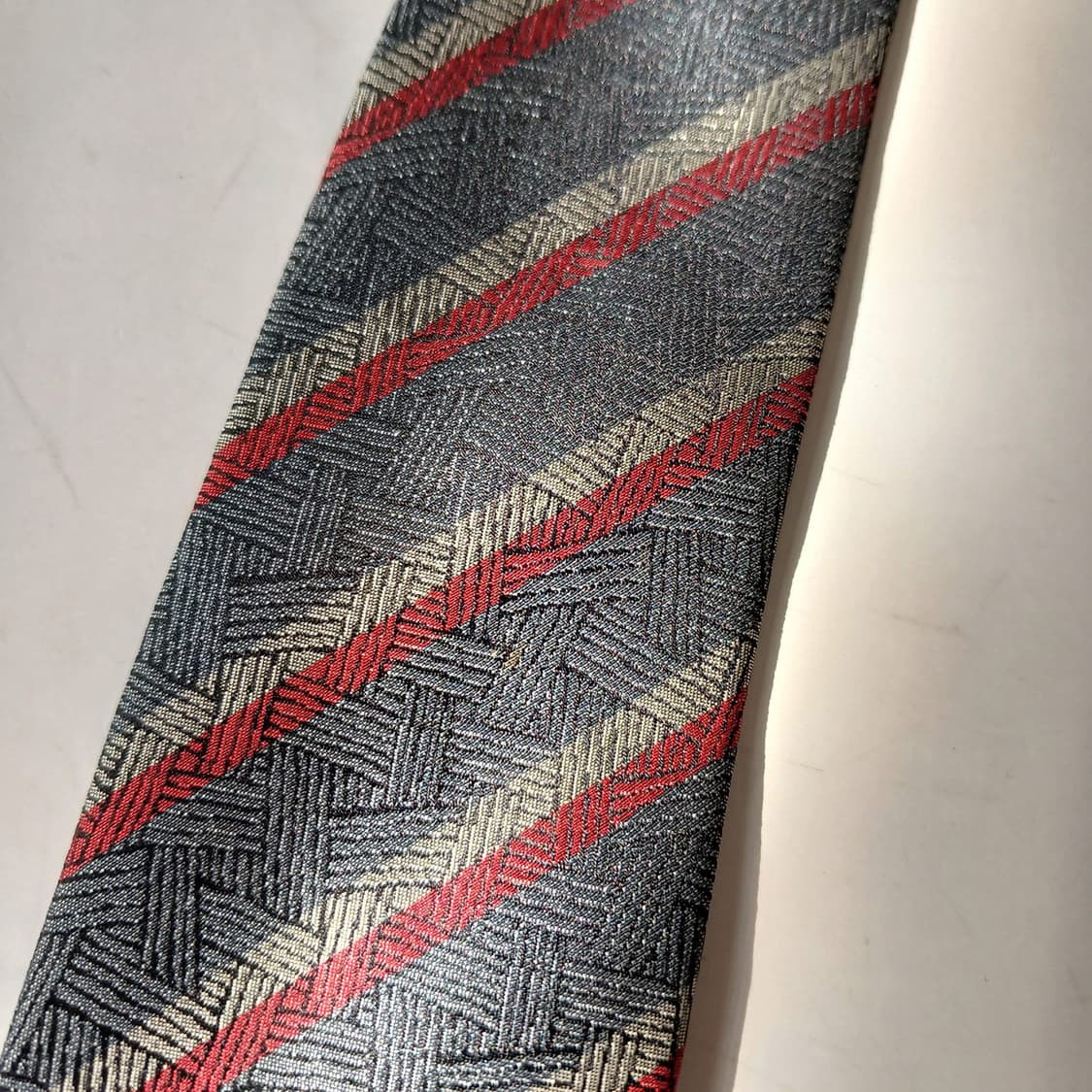 지방시 넥타이 레드 사선 자카드 패턴 8cm A~B등급 A19858 상품이미지10