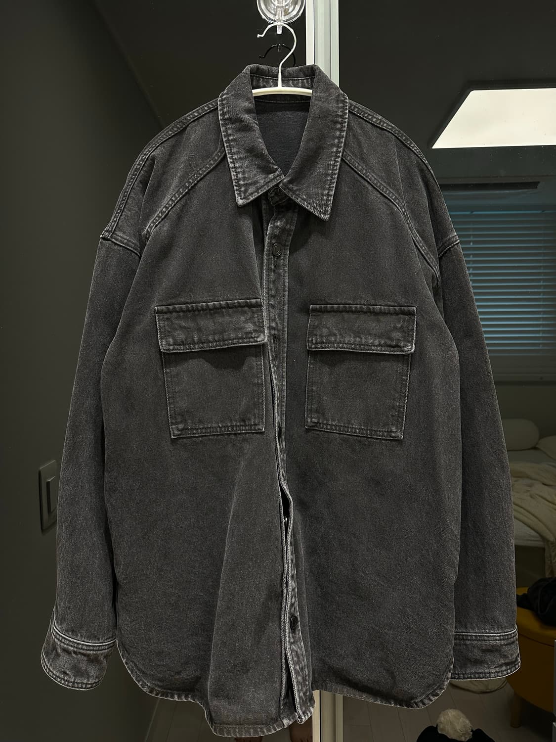 [46/XL] 준지 데님 오버셔츠(흑청) 상품이미지1