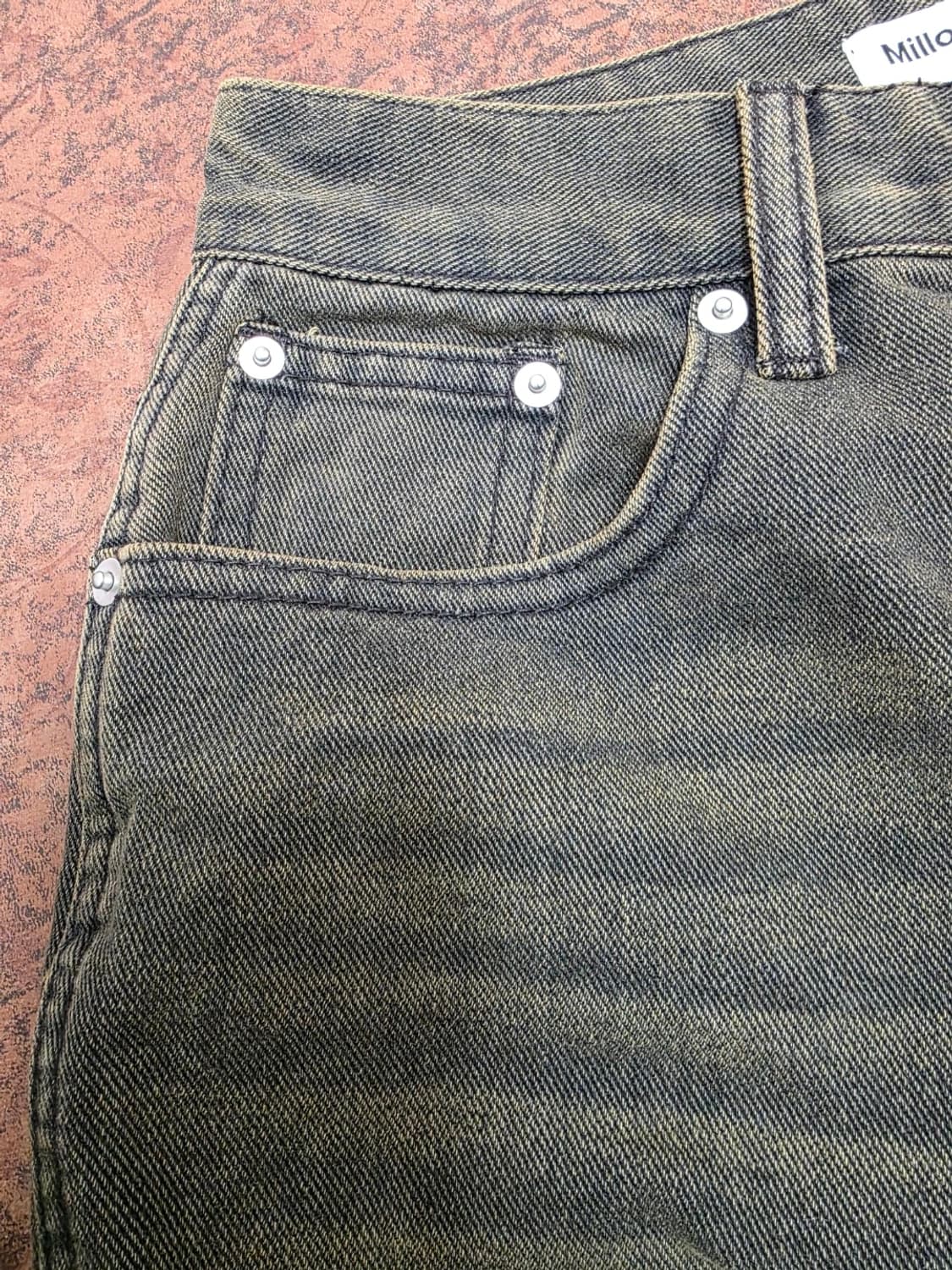 밀로아카이브 워싱 부츠컷 데님 팬츠 블랙진 28 상품이미지3