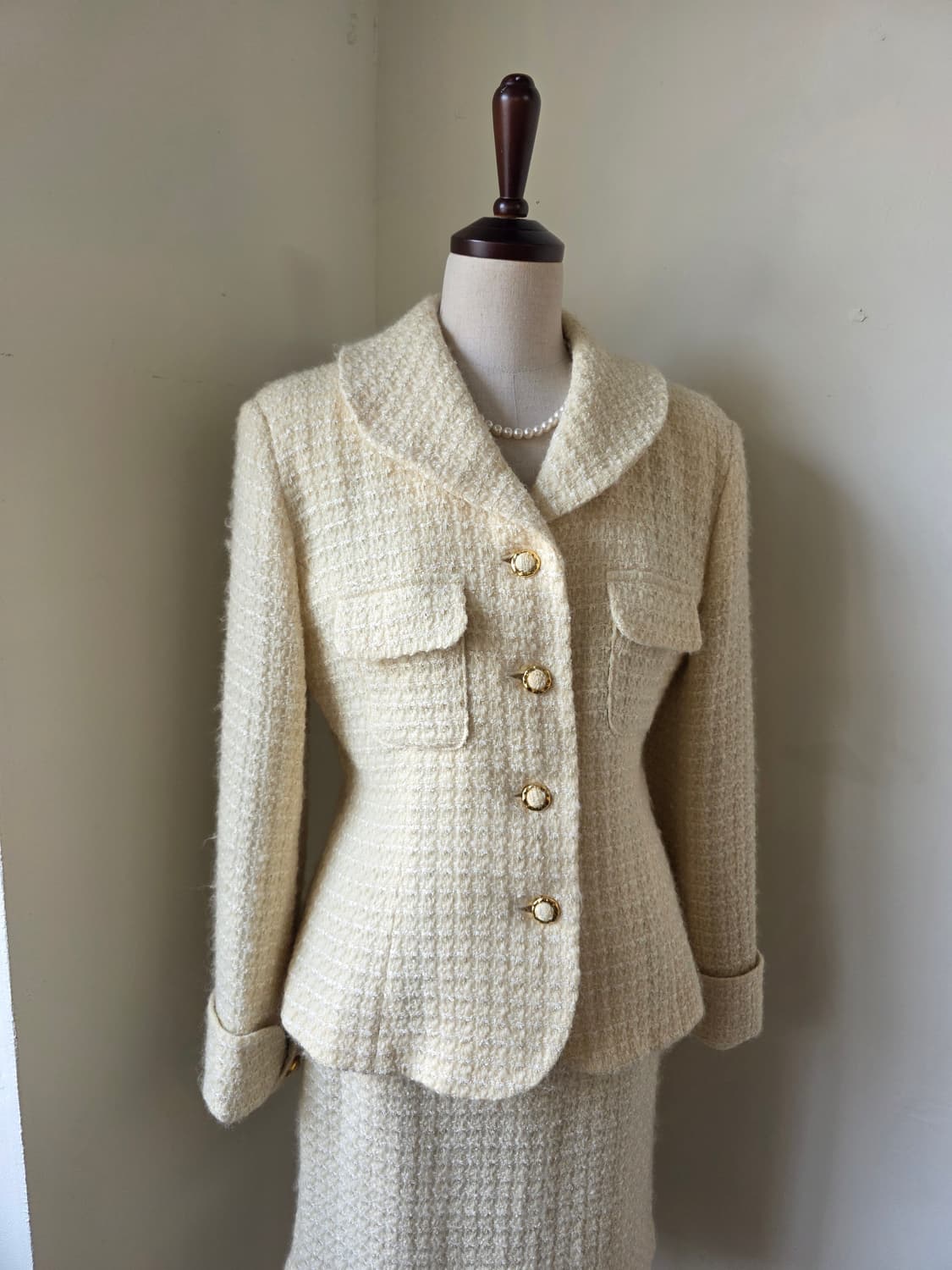 아이보리 트위드 셋업  상품이미지2