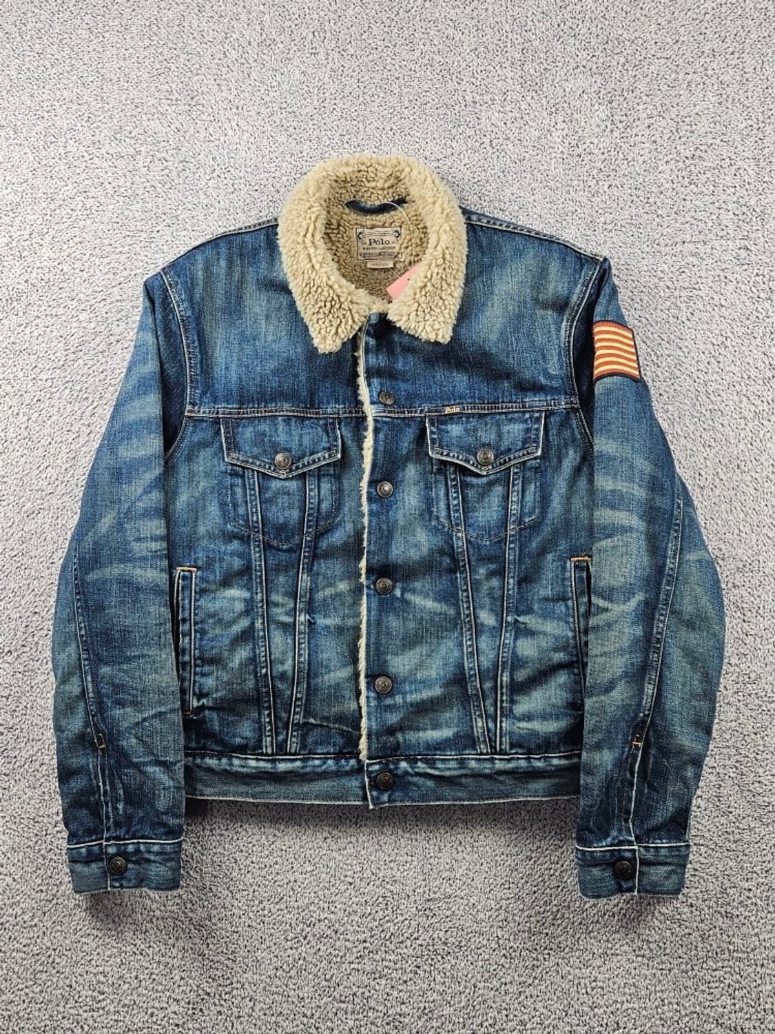 폴로랄프로렌 성조기 패치 쉐르파 데님 트러커 자켓 ( M )/ 10807 상품이미지2