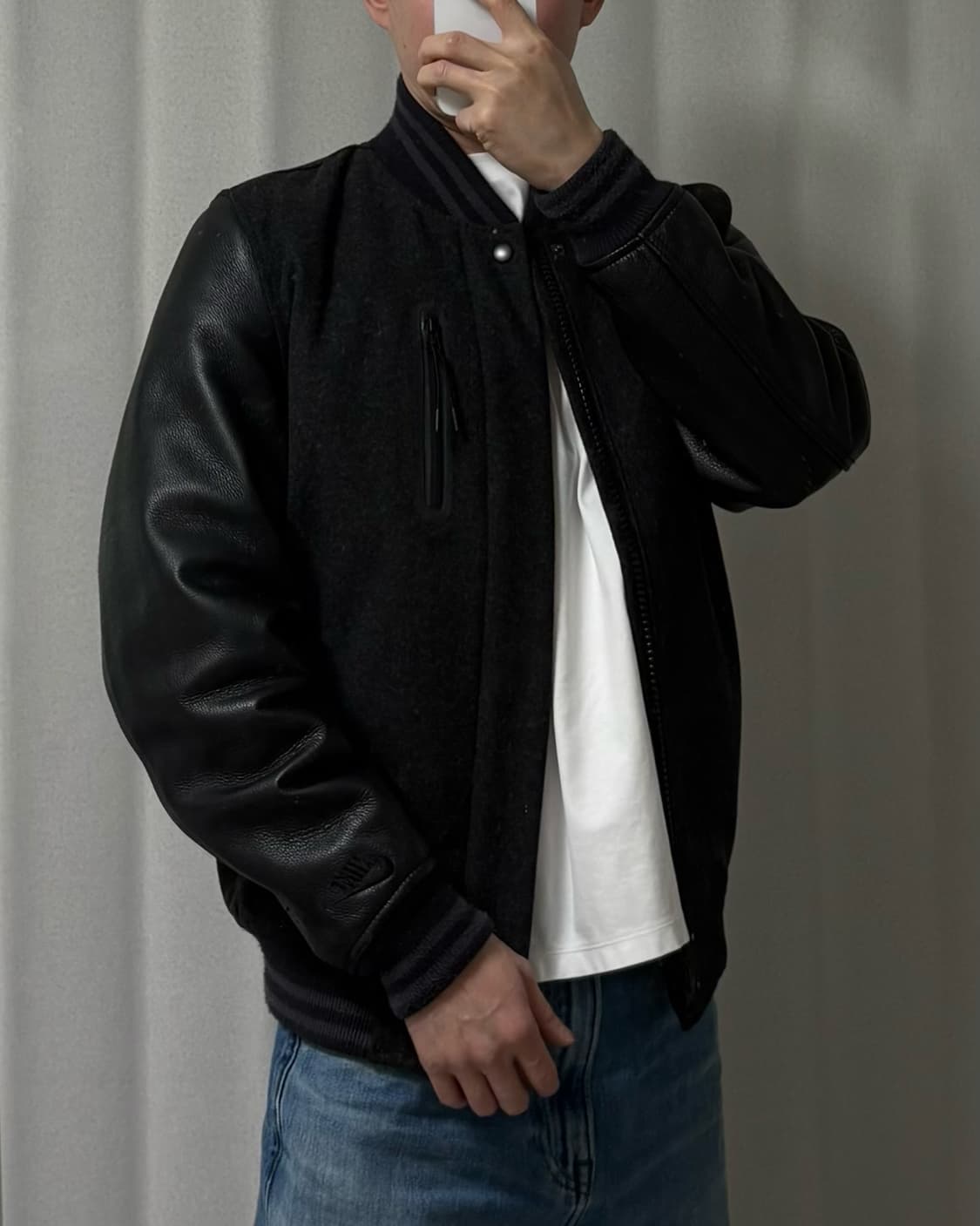 나이키 울 소가죽 바시티자켓 상품이미지2