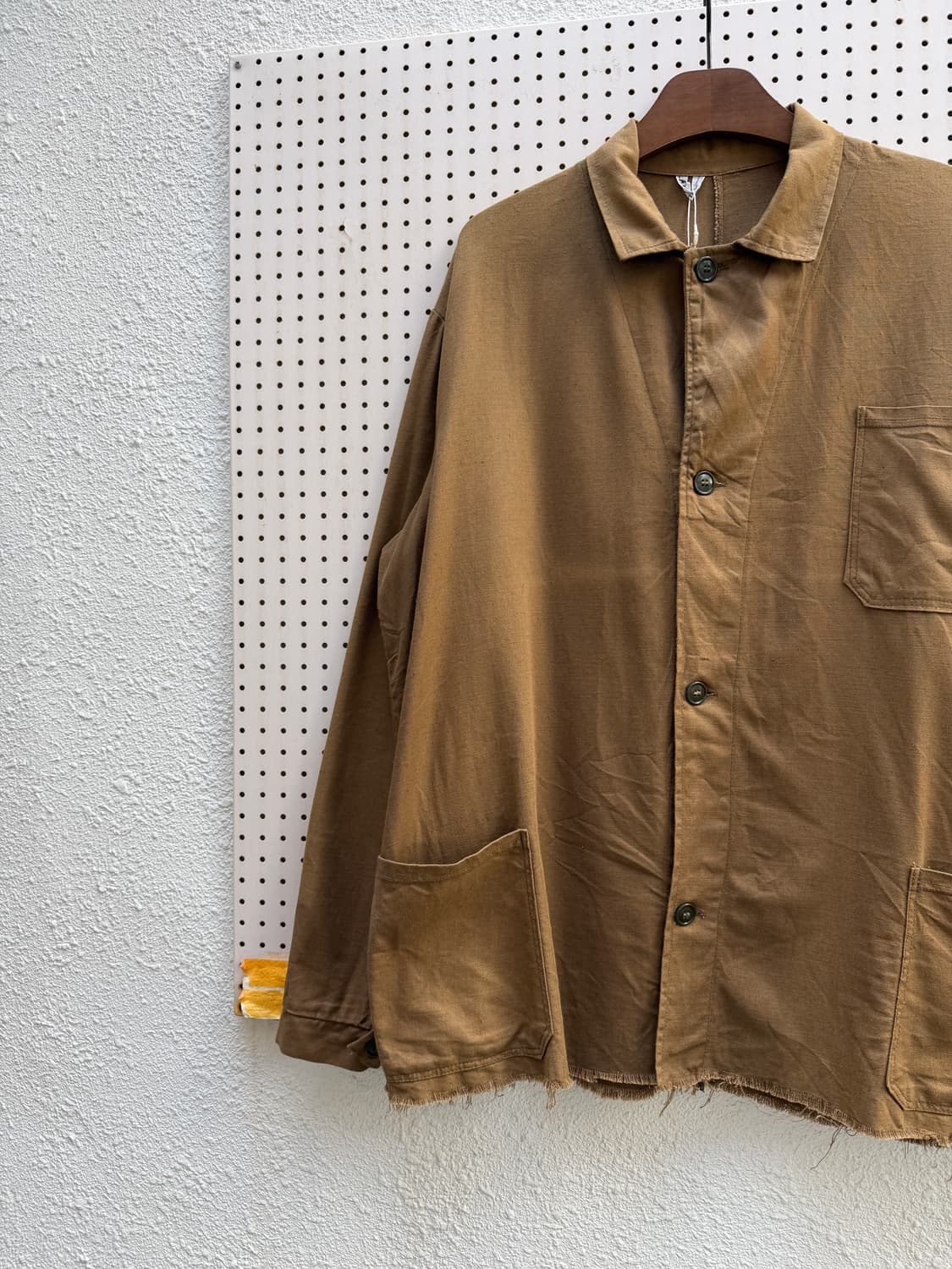 1980s FRENCH FRINGED HEM BROWN 프렌치워크자켓 상품이미지6